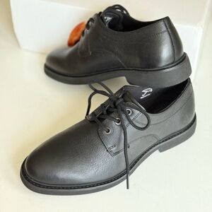 NWT-Hush Puppies Black Oxford Leather Dress Shoes-7.5